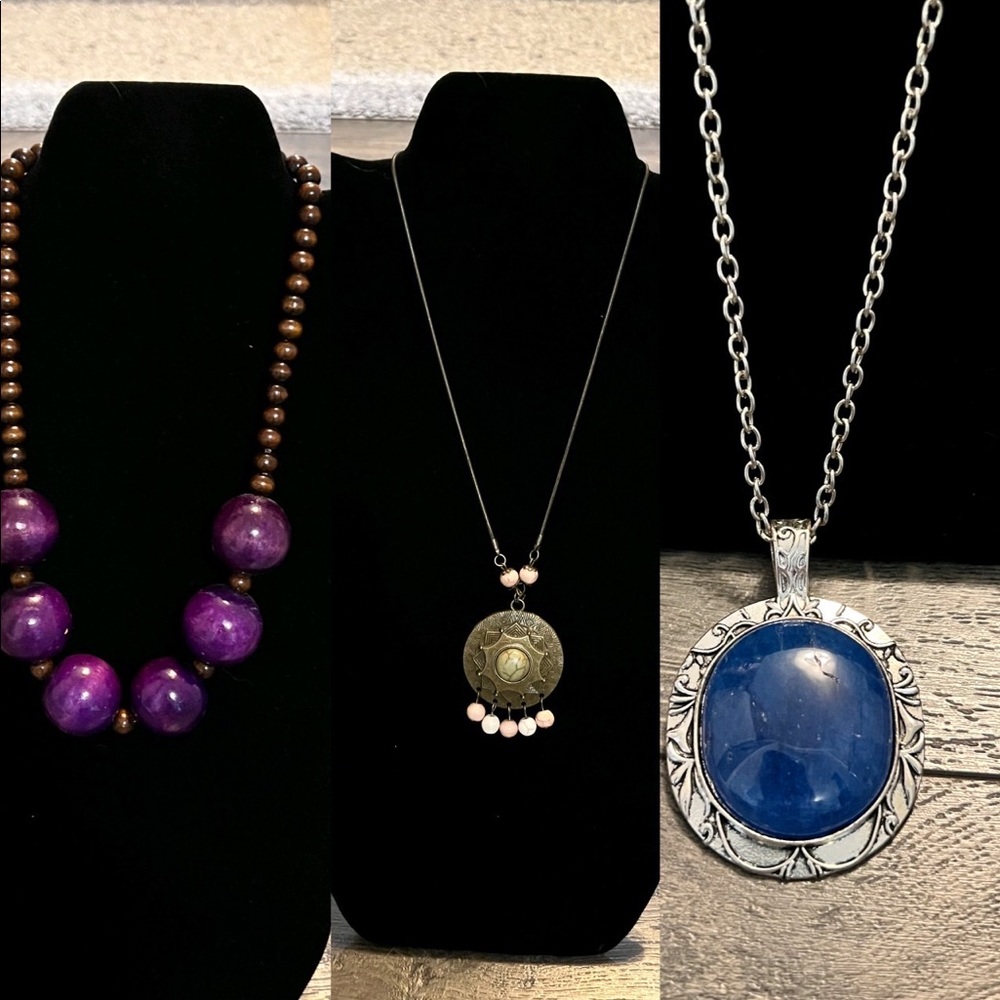 Lot of 3 Fashion Jewelry Necklaces‎ NEW